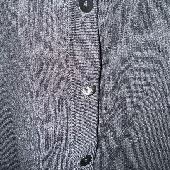 August Silk Black Cardigan Sweater Women's Size XL Silk Blend Button Up - Picture 3 of 3